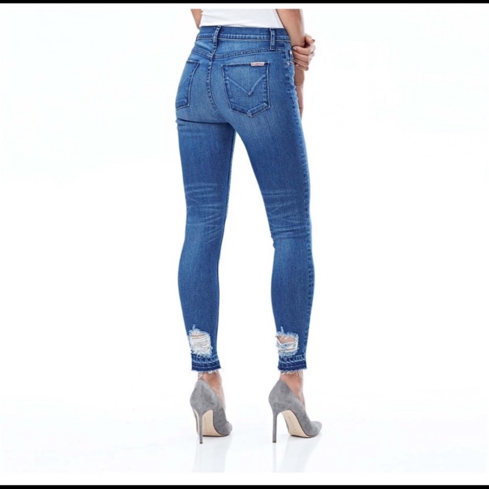 Hudson Barbara raw hem skinny jeans 27 - Brio
